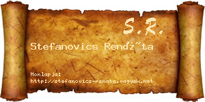 Stefanovics Renáta névjegykártya