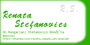 renata stefanovics business card